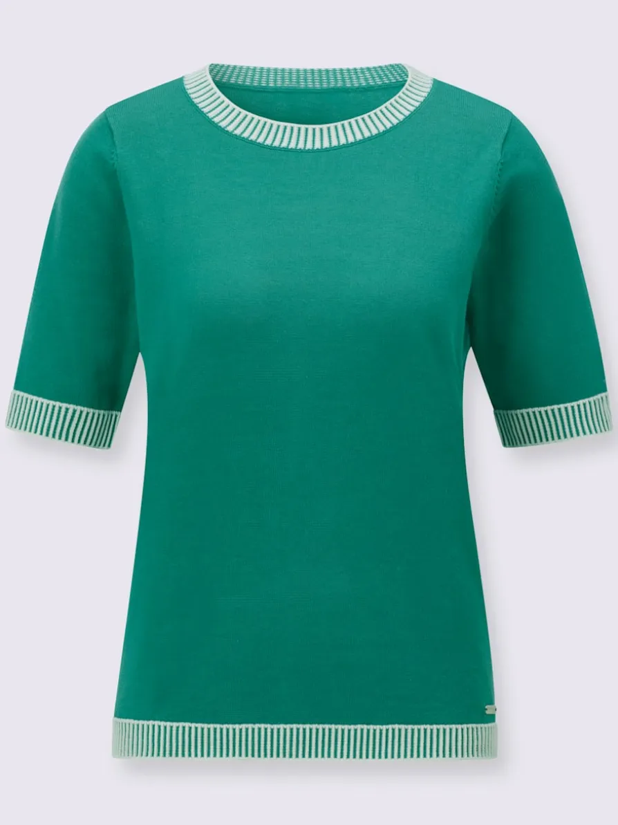 Pull à manches courtes contrastes sportifs
