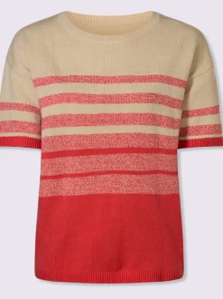 Pull à manches courtes coupe décontractée aux épaules