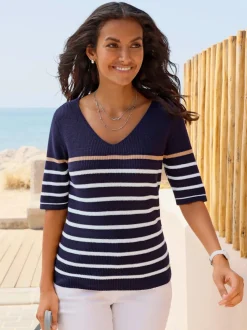 Pull à manches courtes toucher doux