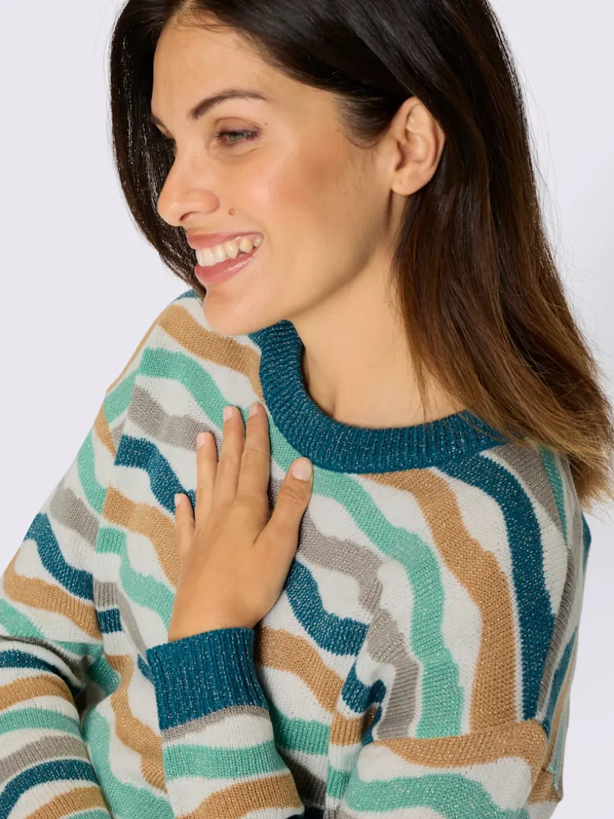 Pull à manches longues coupe décontractée aux épaules