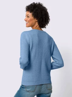 Pull à manches longues jolie structure tricot