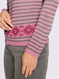 Pull à manches longues joli motif norvégien