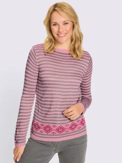 Pull à manches longues joli motif norvégien