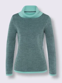 Pull à manches longues joli motif tricoté