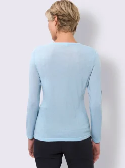 Pull à manches longues motif intarsia