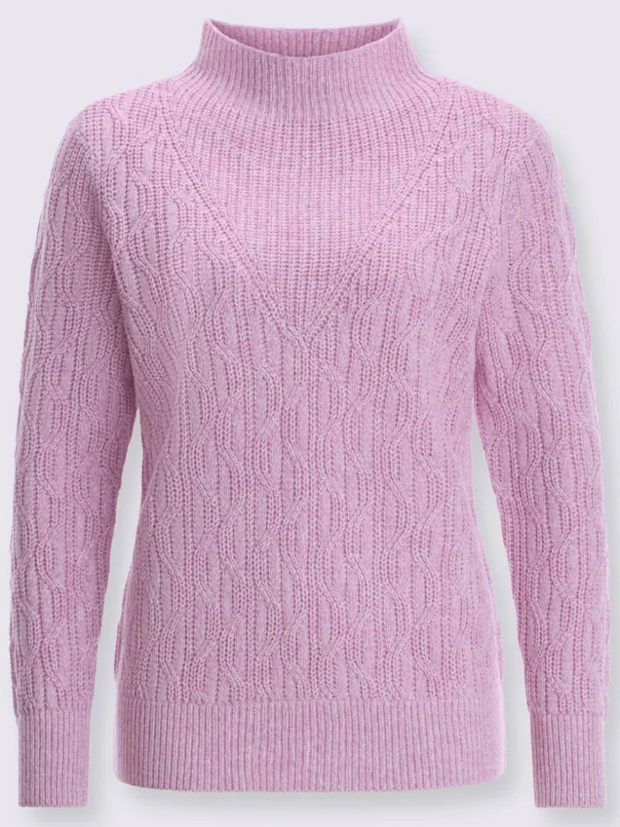 Pull à manches longues superbe motif tricoté