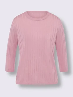 Pull à manches 3/4 qualité tricot côtelé délicate