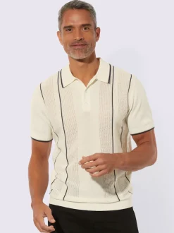 Pull polo bords-côtes pratiques