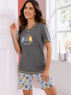 Pyjama court jersey fin