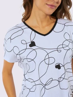 Pyjama court jersey fin