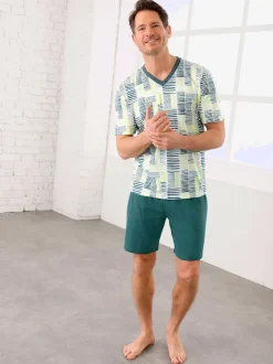 Pyjamas courts jersey fin