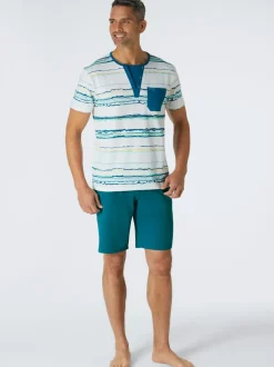 Pyjamas courts jersey fin