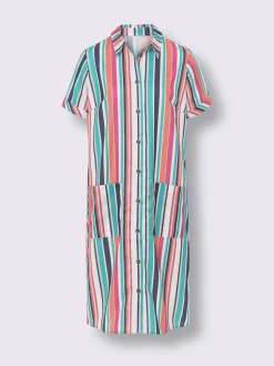 Robe-chemisier imitation lin