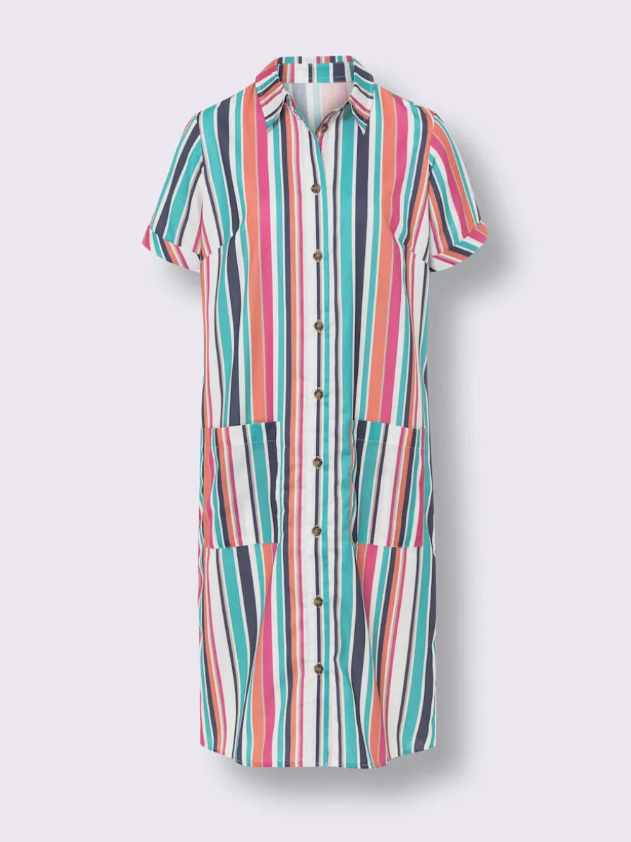 Robe-chemisier imitation lin
