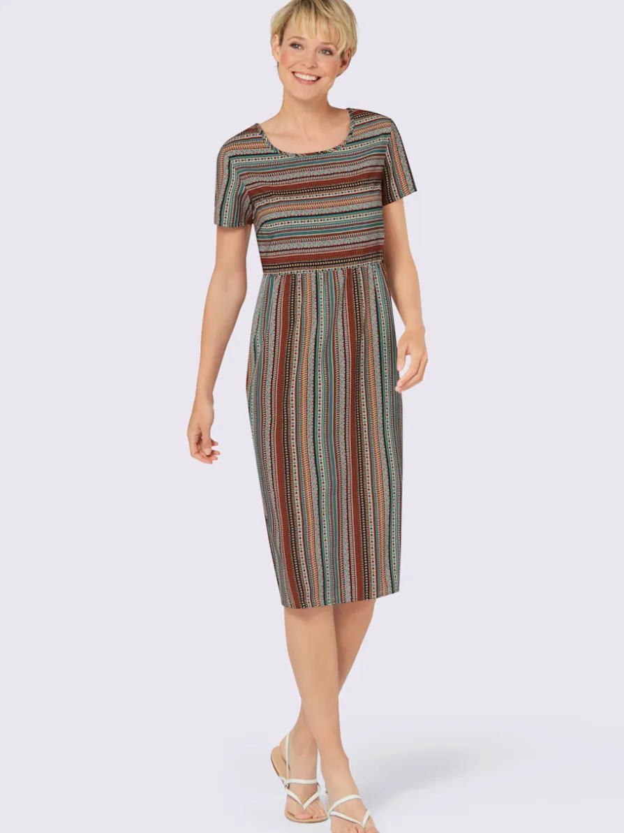 Robe d'été couture de séparation affinante à fronces