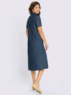 Robe en jean superbe aspect cache-cœur