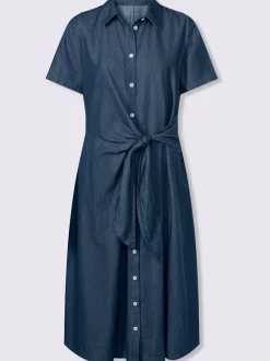 Robe en jean superbe aspect cache-cœur