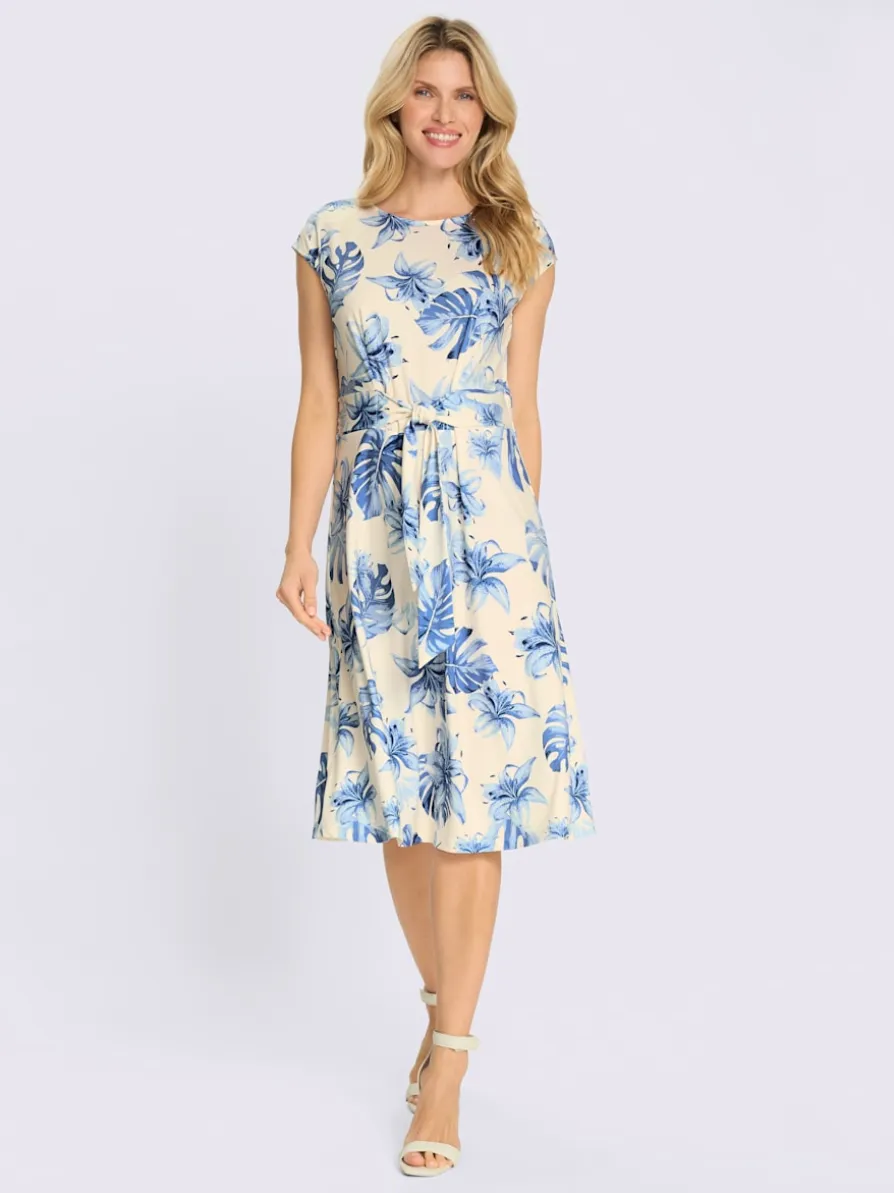 Robe en jersey ceinture à nouer