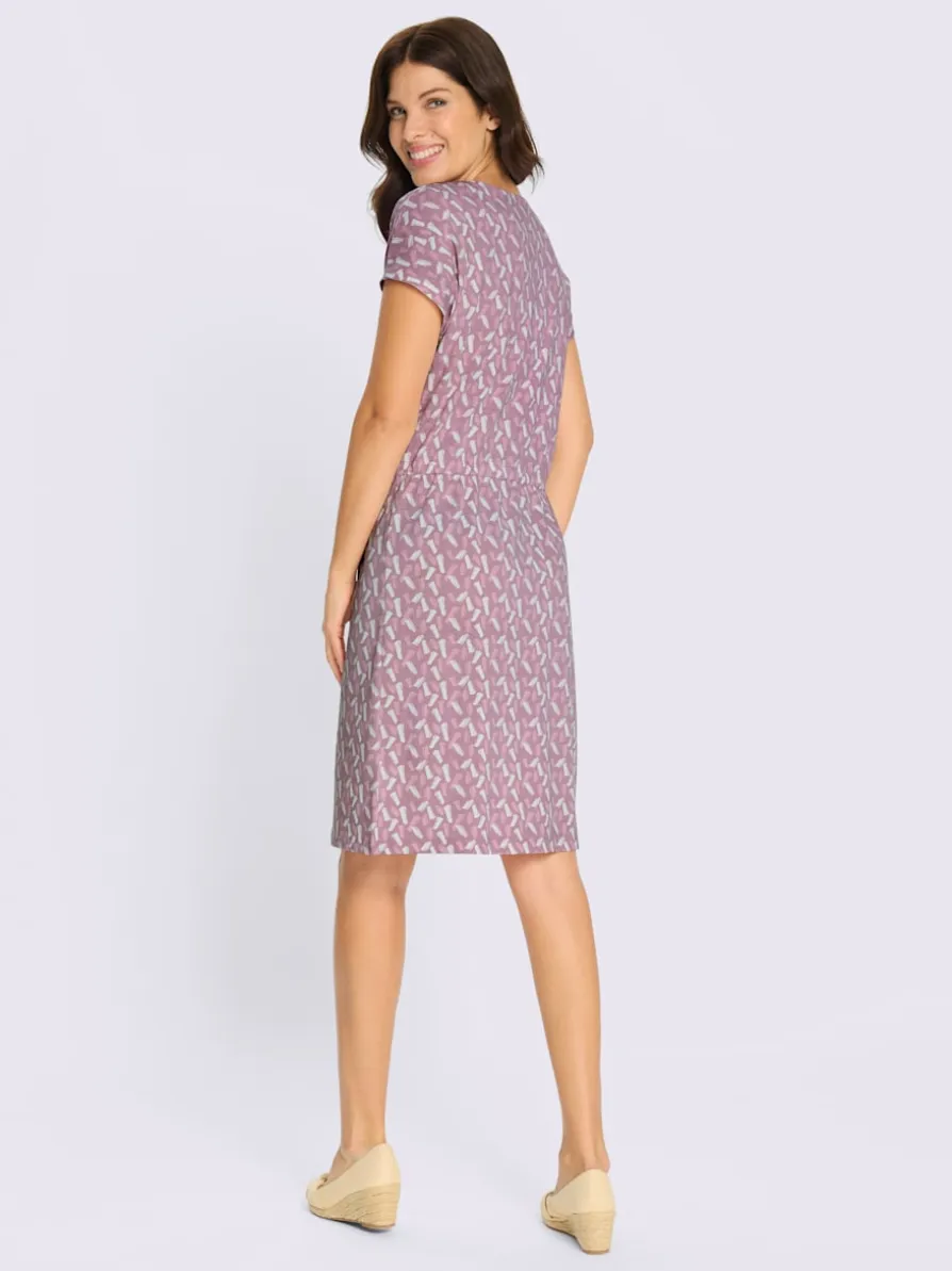 Robe en jersey coulisse avec lien à nouer à la taille