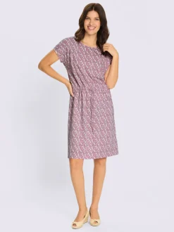 Robe en jersey coulisse avec lien à nouer à la taille