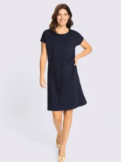 Robe en jersey coulisse avec lien à nouer à la taille