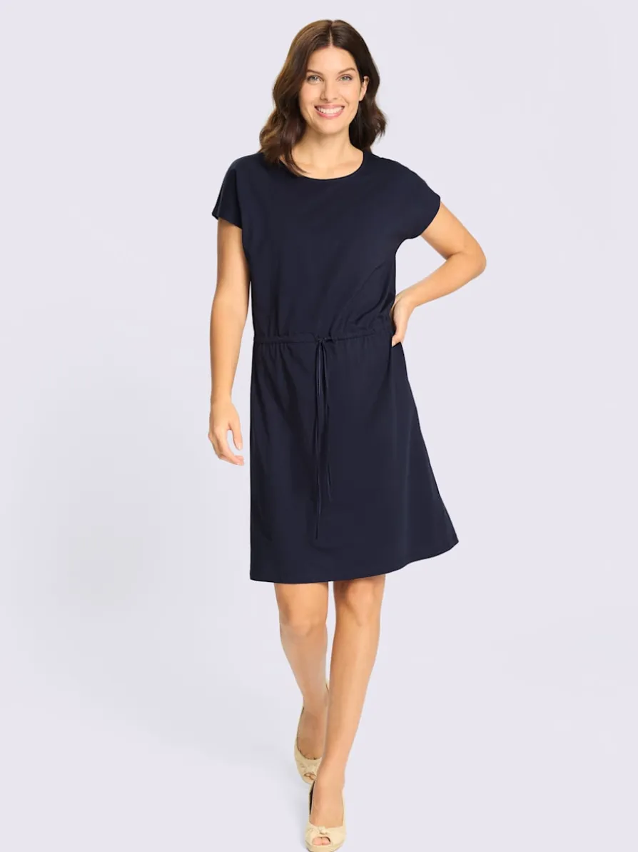 Robe en jersey coulisse avec lien à nouer à la taille