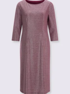 Robe en jersey fil argenté brillant couleur argenté