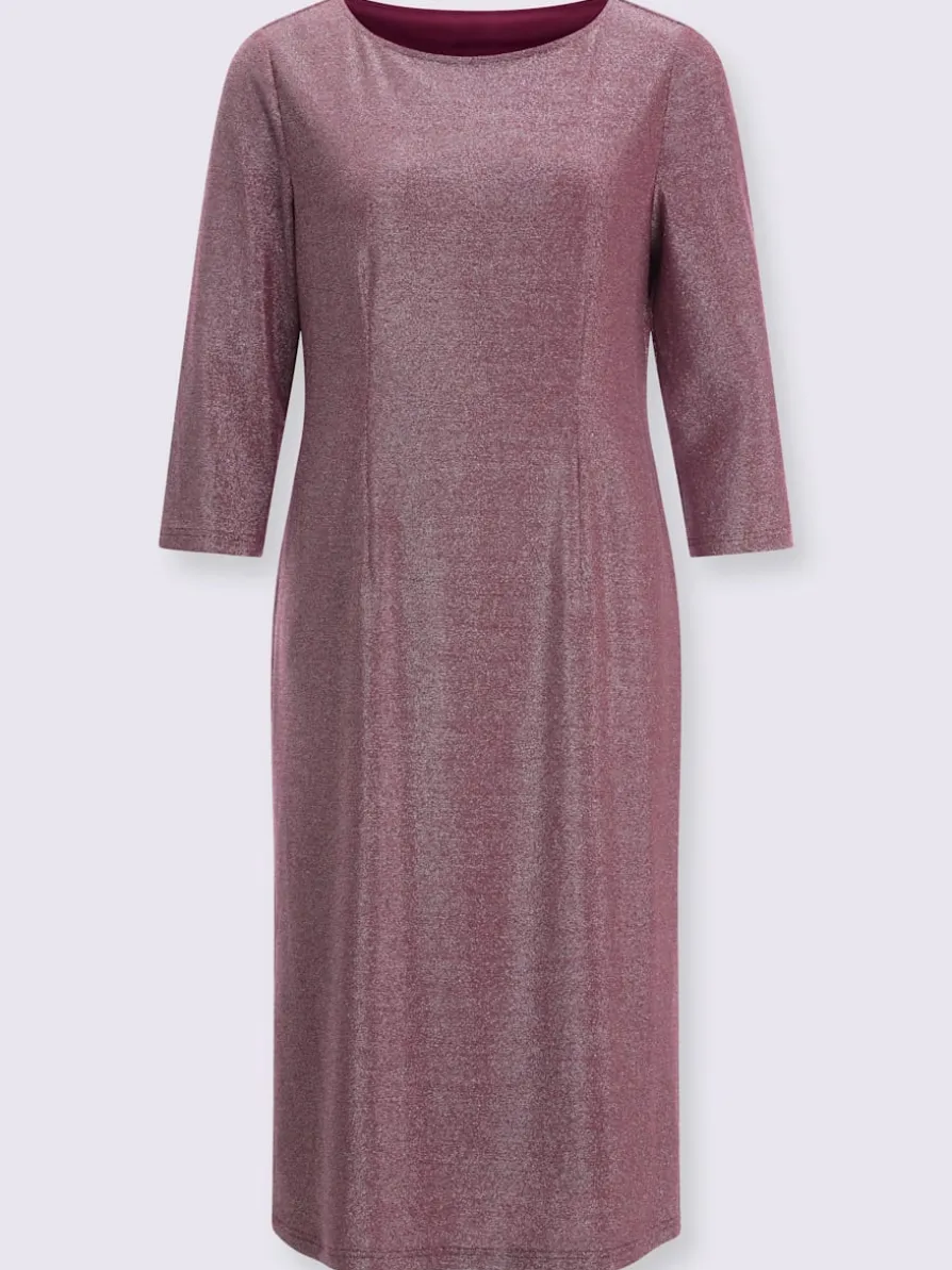 Robe en jersey fil argenté brillant couleur argenté
