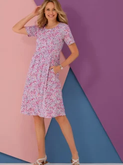 Robe en jersey imprimé mille-fleurs