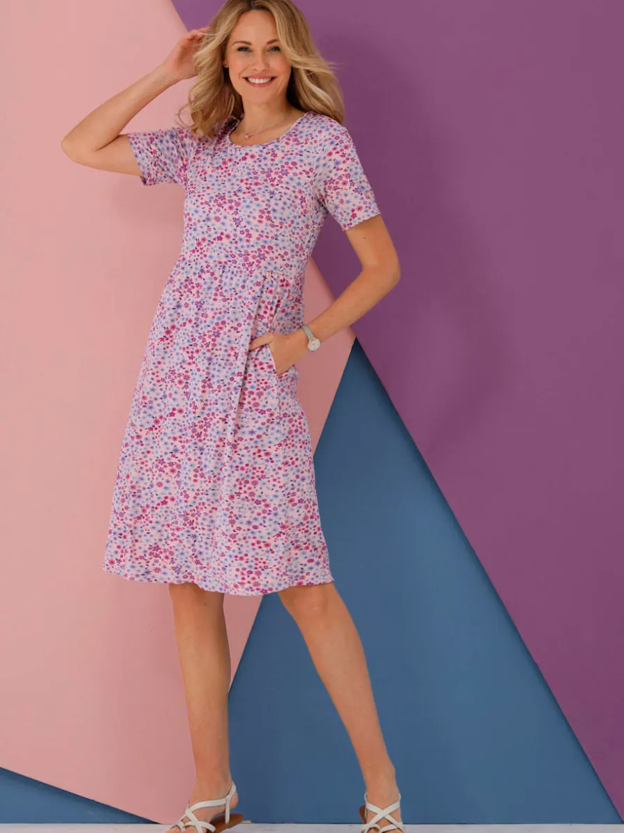 Robe en jersey imprimé mille-fleurs