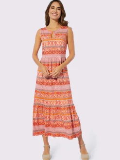 Robe en jersey motif ethnique tendance