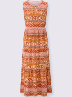 Robe en jersey motif ethnique tendance