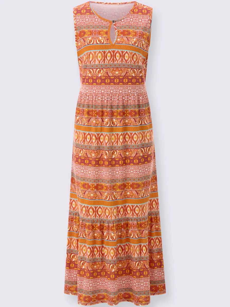 Robe en jersey motif ethnique tendance