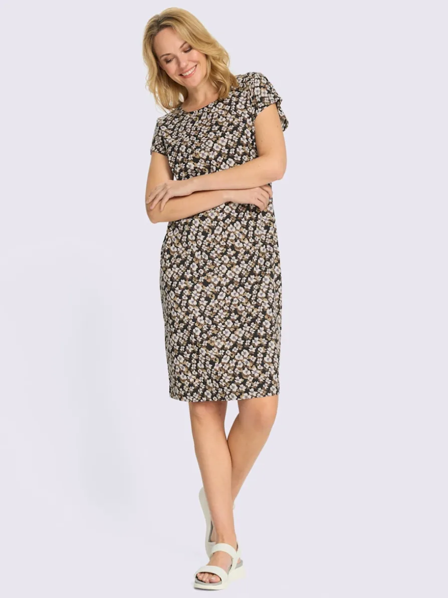 Robe en jersey pinces poitrine