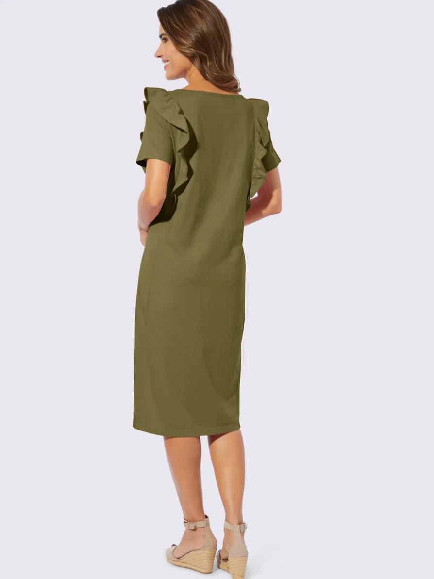 Robe en jersey volants tendance