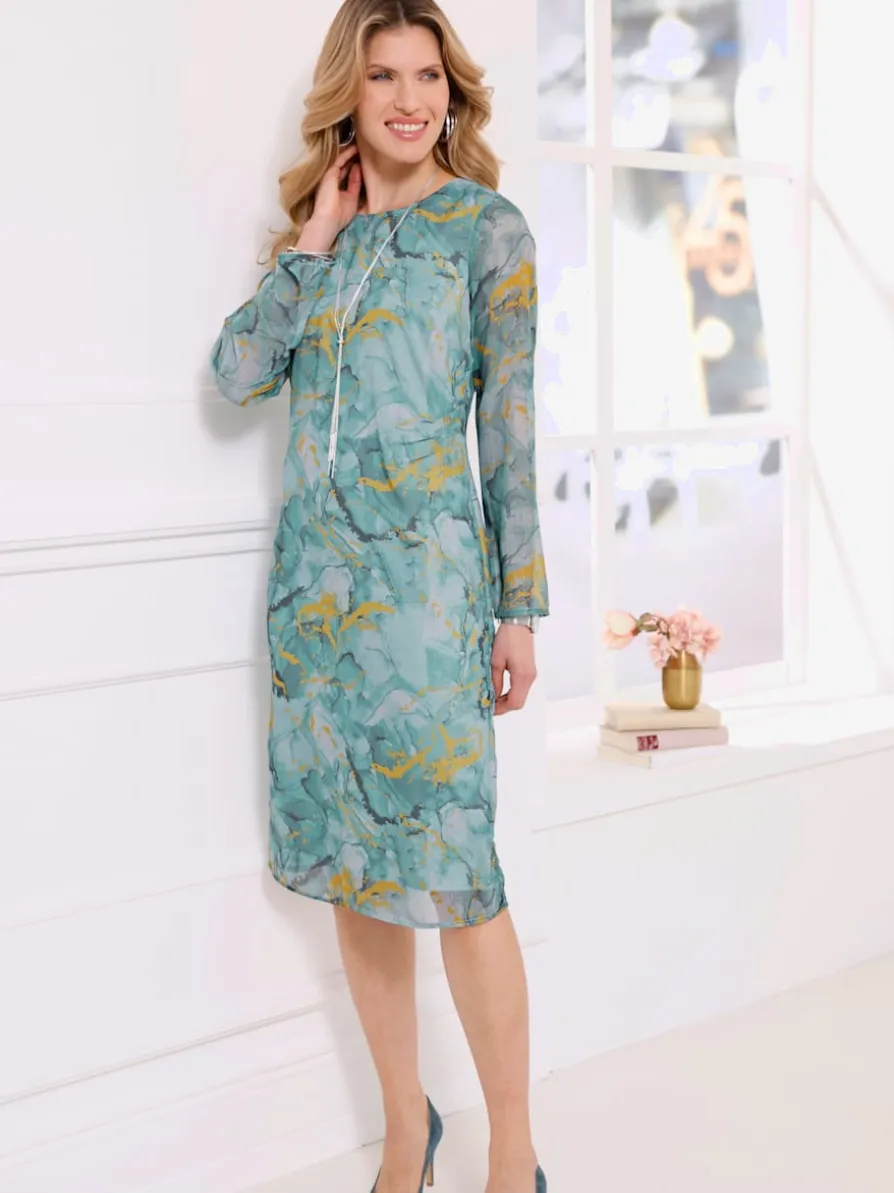 Robe fourreau qualité tissée soignée