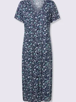 Robe tissée encolure v tendance