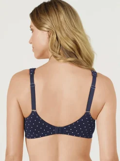 Soutien-gorge avec motif à pois et petit nœud