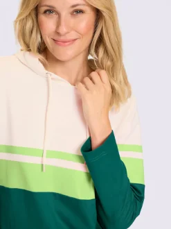 Sweatshirt capuche avec coulisse et lien à nouer