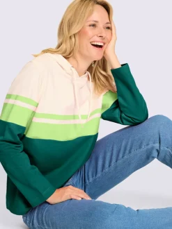 Sweatshirt capuche avec coulisse et lien à nouer
