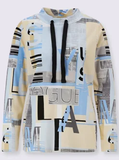 Sweatshirt imprimé transfert couleur argenté