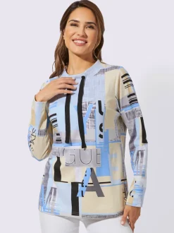 Sweatshirt imprimé transfert couleur argenté