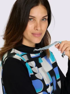 Sweatshirt large col montant avec coulisse