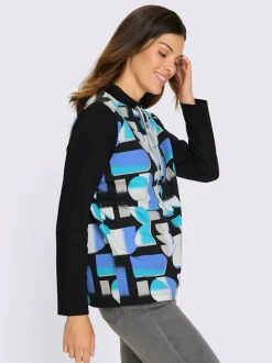 Sweatshirt large col montant avec coulisse
