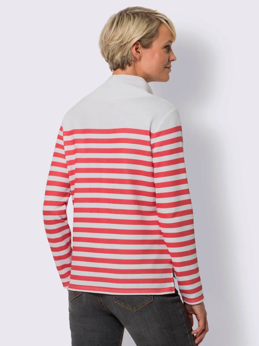 Sweatshirt large col roulé avec lien à nouer