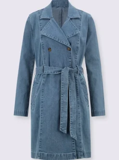 Trench-coat denim doux