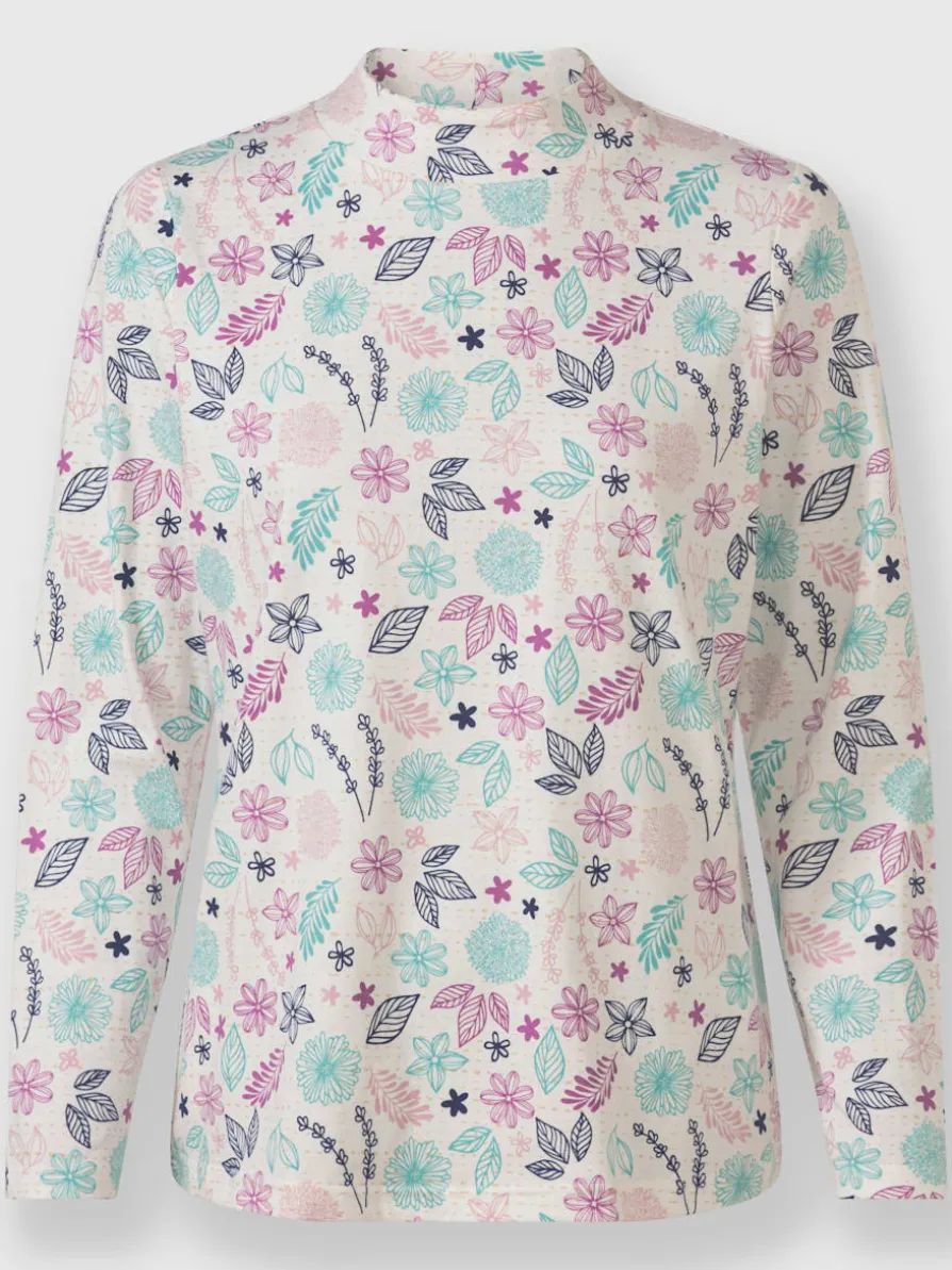 T-shirt à col montant 95% coton