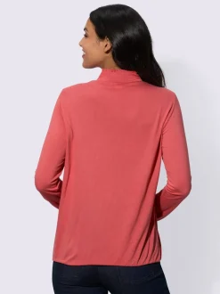 T-shirt à col montant viscose douce et fluide