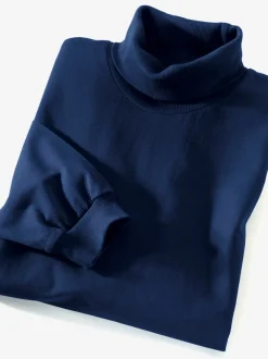 T-shirt à col roulé classique, aspect chiné