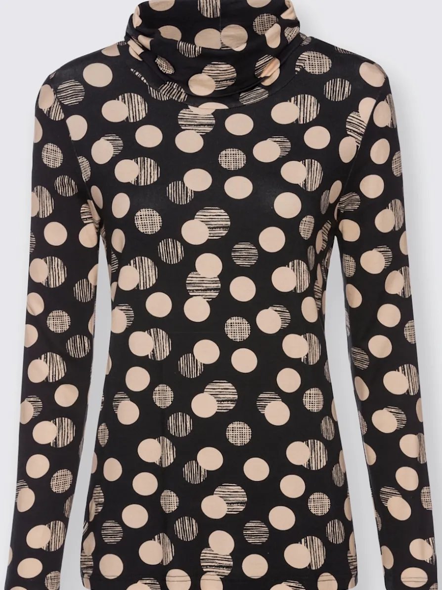 T-shirt à col roulé viscose